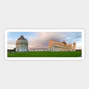 Panorama of Pisa Cathedral with The Leaning Tower Sticker